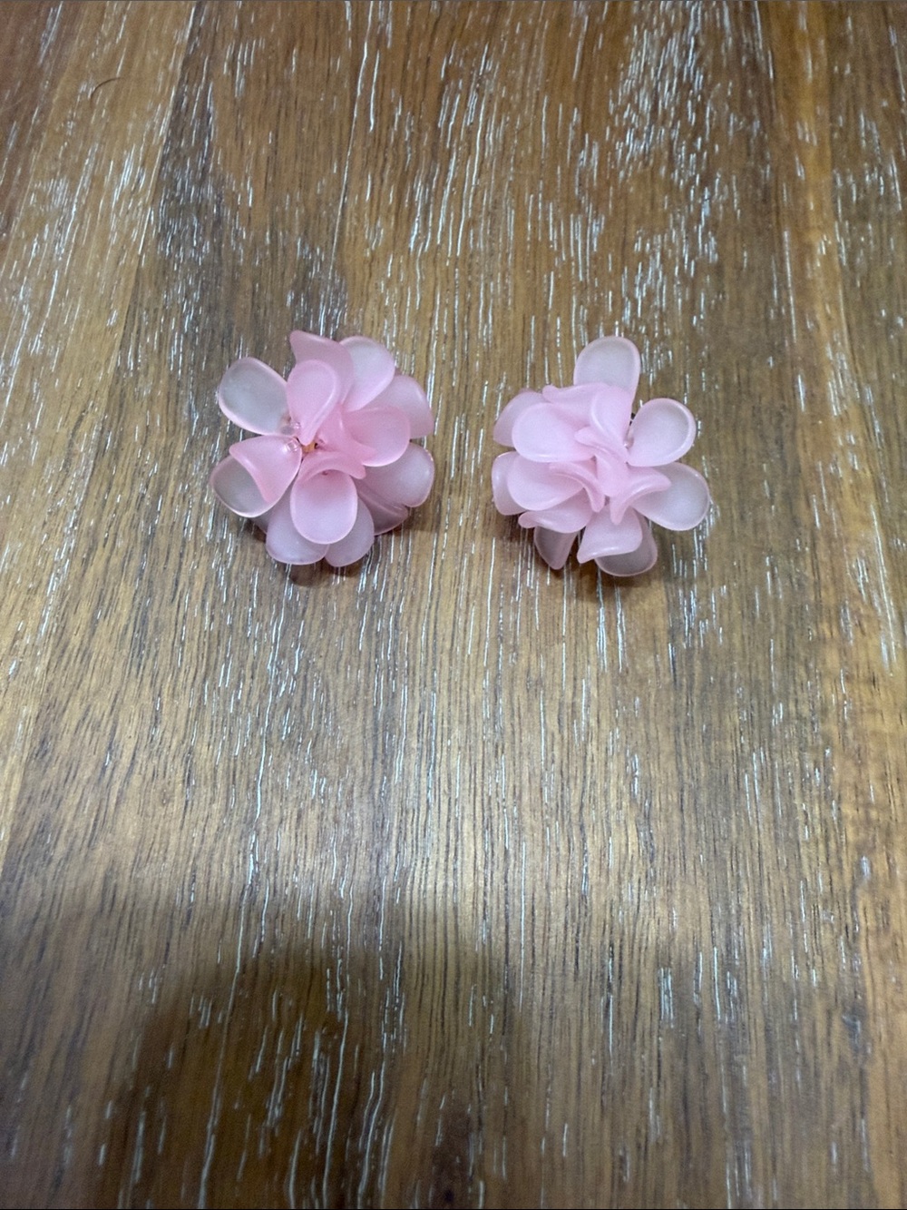 Pink Floral Stud Earrings